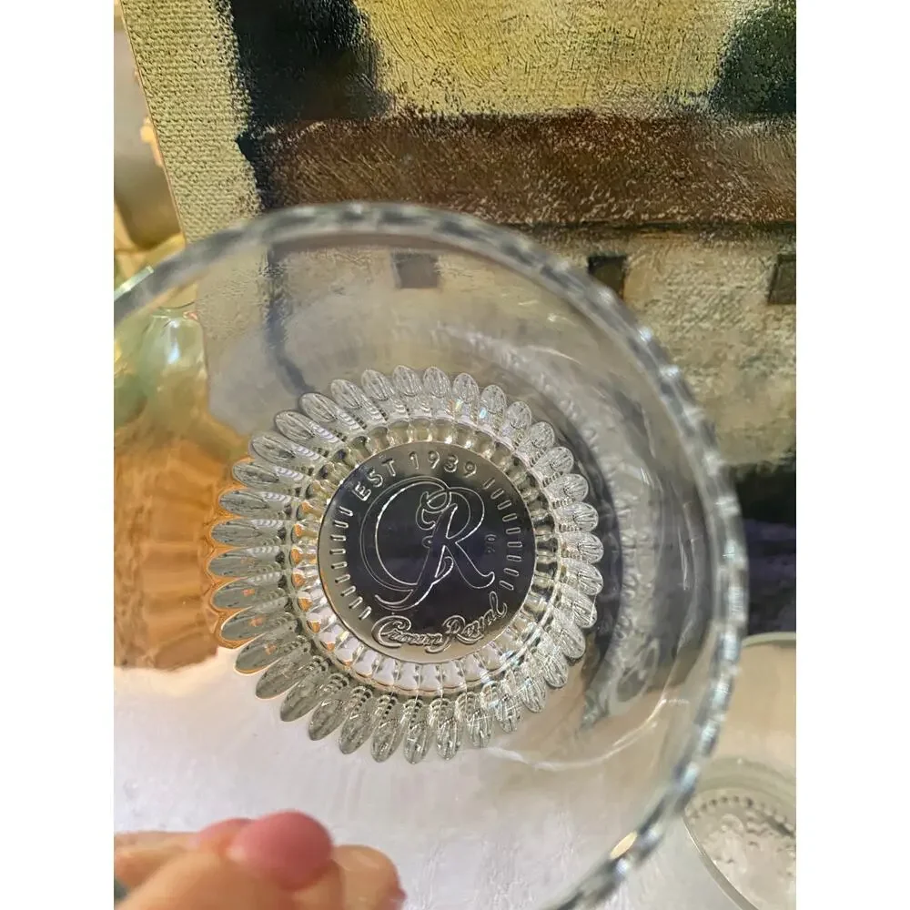 Set of 2 Vintage Crown Royal bourbon glasses